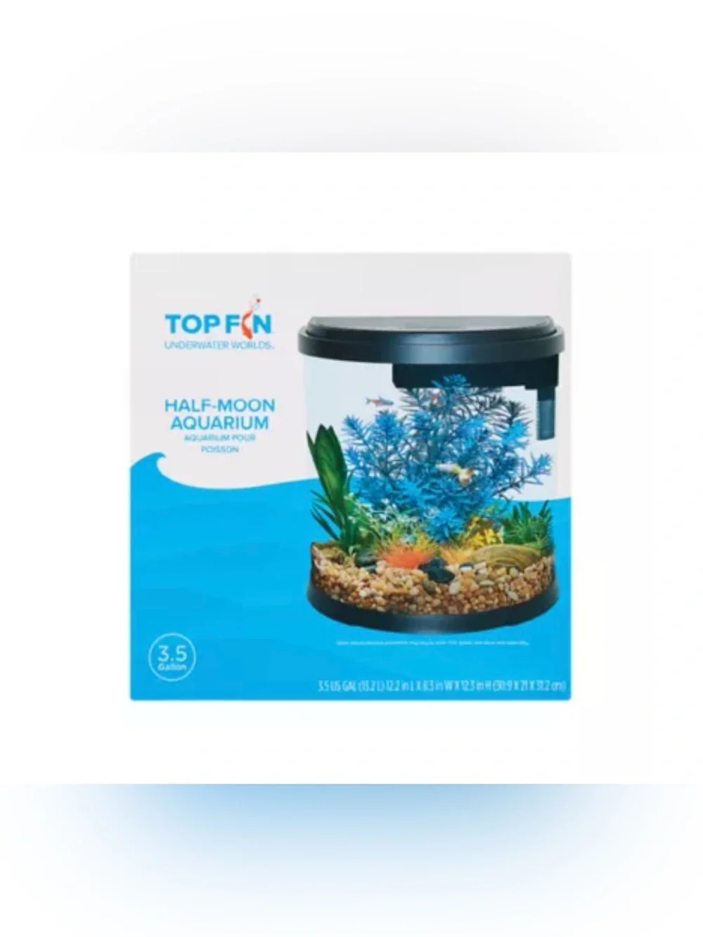 Top Fin® Half Moon Aquarium - 3.5 Gallon